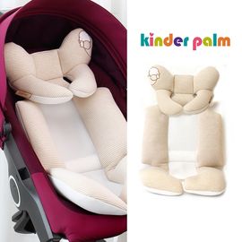 [Kinder Palm] 45% OFF _ L-line Baby Stroller Liner, Organic Cotton Seat Pad, Cushion Pad, 4 seasons, Universal Fit, 3D Air-mesh _ Made in KOREA